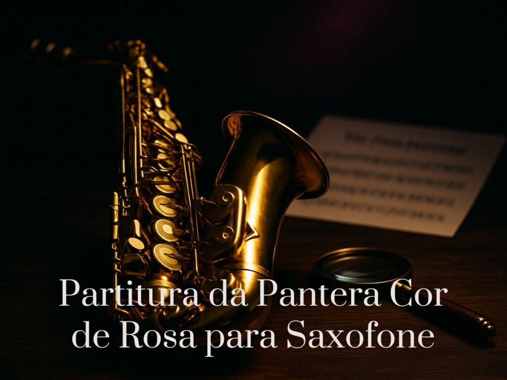 Partitura da Pantera Cor de Rosa para Saxofone (Guia Fácil com Play-Along)