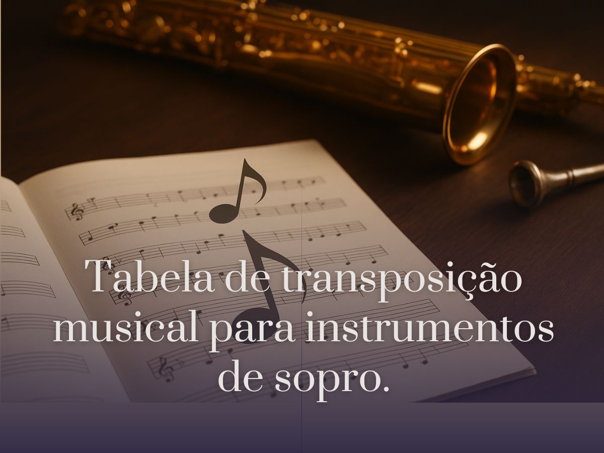 Tabela de transposição musical para instrumentos de sopro.