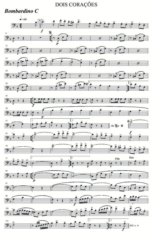 Dobrado Dois Corações Partitura: Guia Completo com Dicas de Execução Dobrado Dois Corações Partitura: Guia Completo com Dicas de Execução