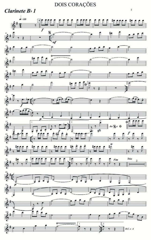 Dobrado Dois Corações Partitura: Guia Completo com Dicas de Execução Dobrado Dois Corações Partitura: Guia Completo com Dicas de Execução