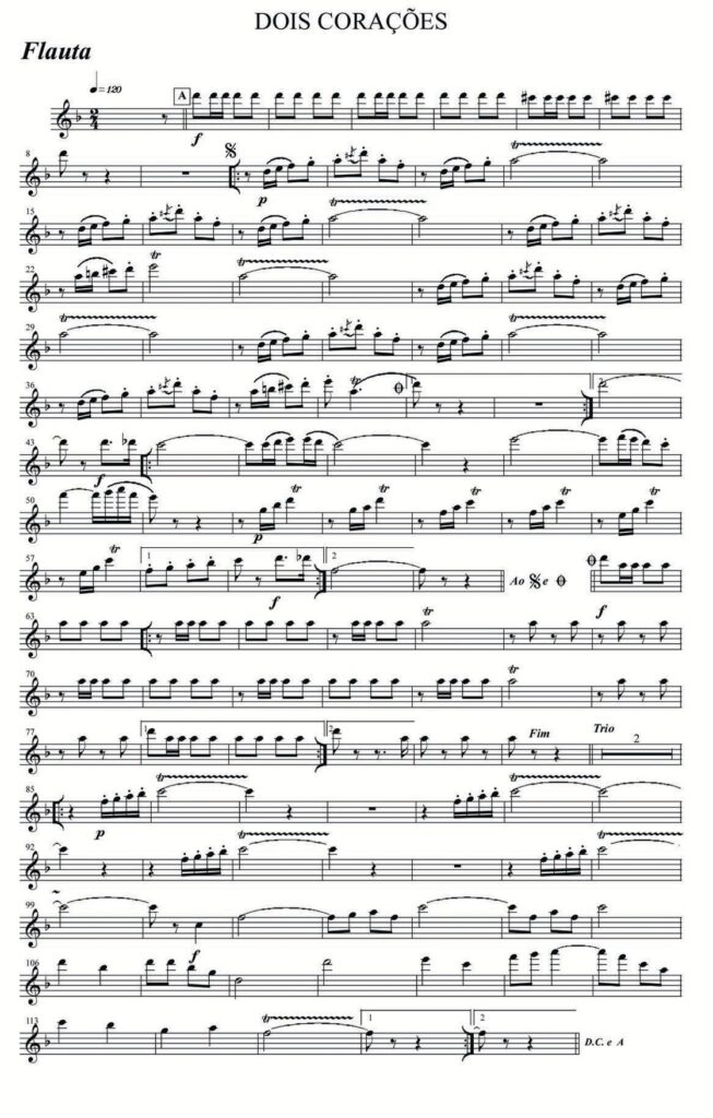 Dobrado Dois Corações Partitura: Guia Completo com Dicas de Execução Dobrado Dois Corações Partitura: Guia Completo com Dicas de Execução