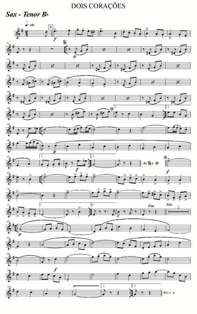Dobrado Dois Corações Partitura: Guia Completo com Dicas de Execução Dobrado Dois Corações Partitura: Guia Completo com Dicas de Execução