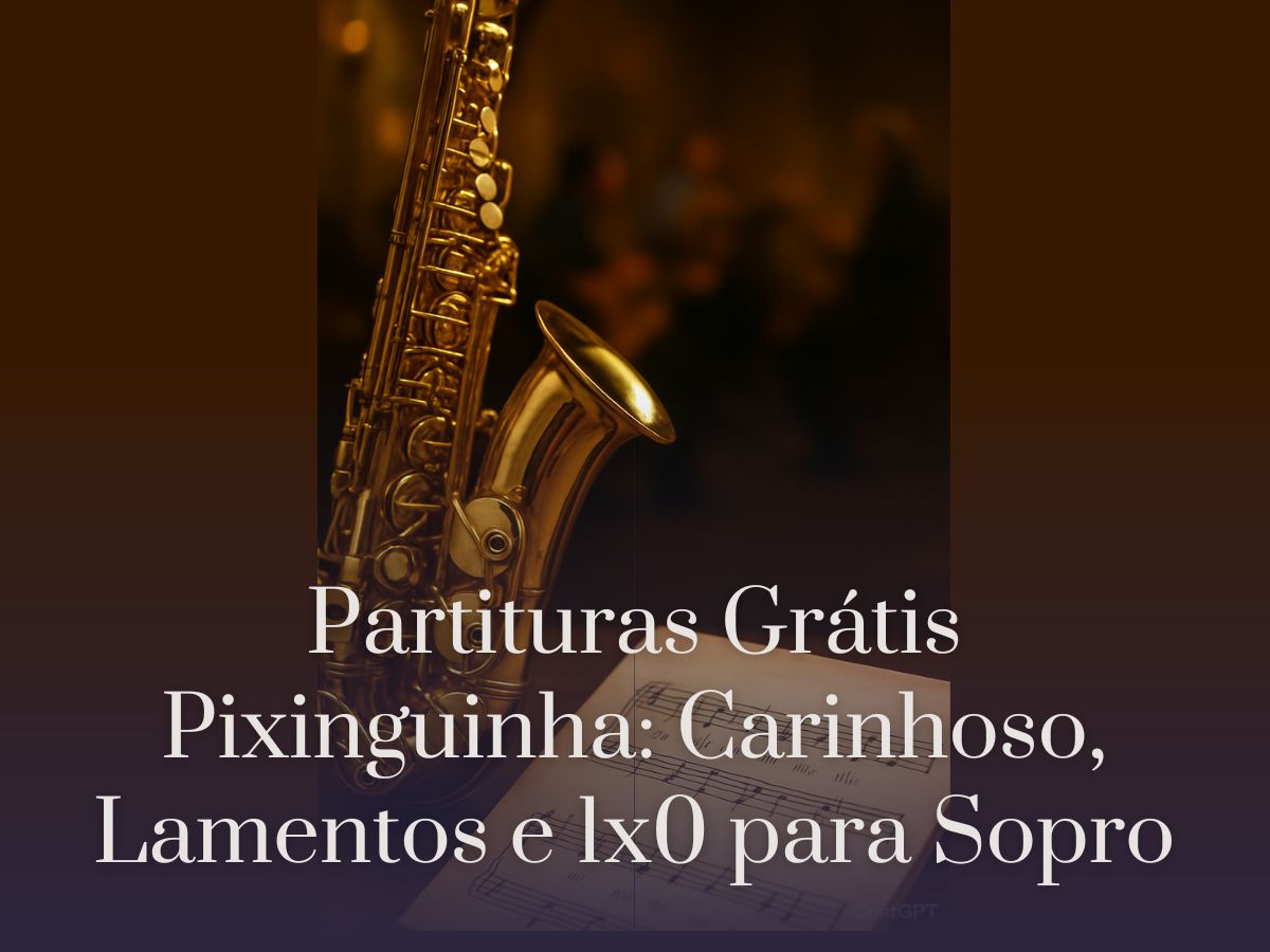 Partituras Grátis Pixinguinha Carinhoso, Lamentos e 1x0 para Sopro