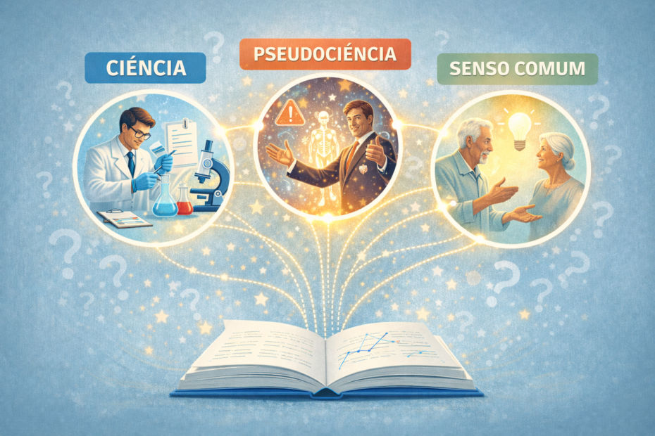 Diferença entre ciência, pseudociência e senso comum