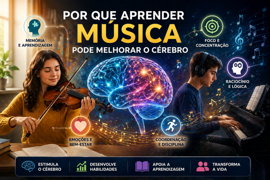 música pode melhorar o cérebro