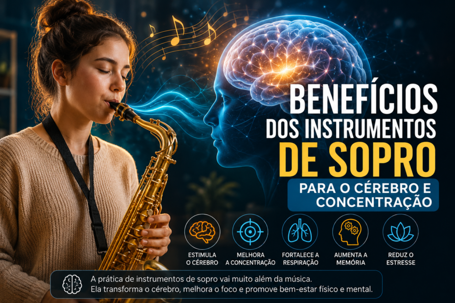 Benefícios dos instrumentos de sopro