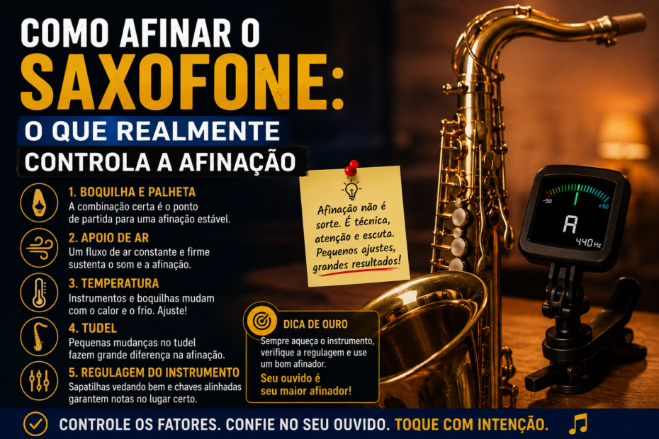 Como Afinar o Saxofone O Que Realmente Controla a Afinação