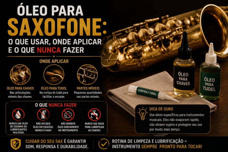 Óleo para Saxofone O Que Usar, Onde Aplicar e O Que Nunca Fazer