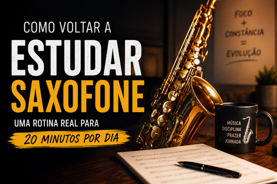 Como Voltar a Estudar Saxofone: Uma Rotina Real para Quem Tem 20 Minutos por Dia como voltar a estudar saxofone rotina 20 minutos