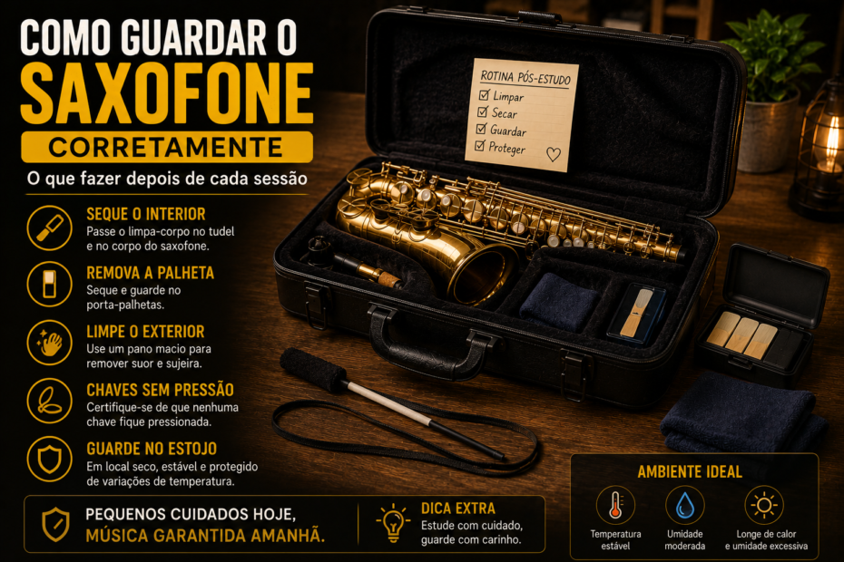 Como Guardar o Saxofone