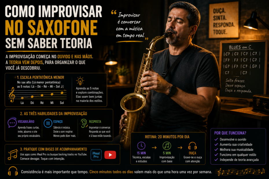 Como Improvisar no Saxofone Sem Saber Teoria Como Improvisar no Saxofone Sem Saber Teoria
