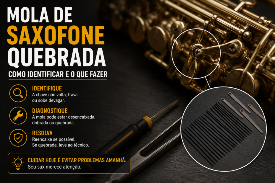 Mola de Saxofone Quebrada Como Identificar e O Que Fazer