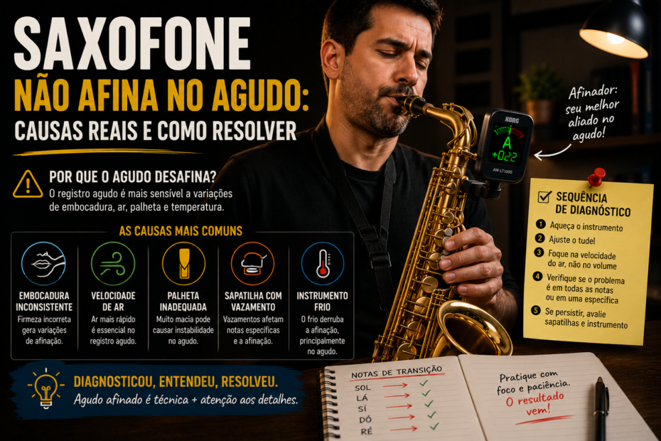 Saxofone Não Afina no Agudo