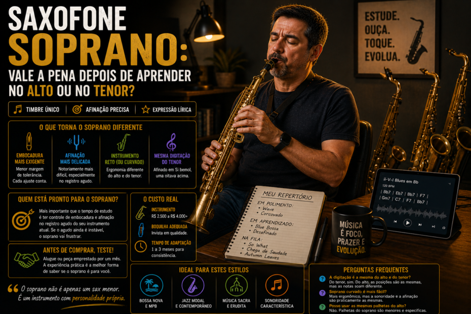 Saxofone Soprano: Vale a Pena Depois de Aprender no Alto ou no Tenor? Saxofone Soprano