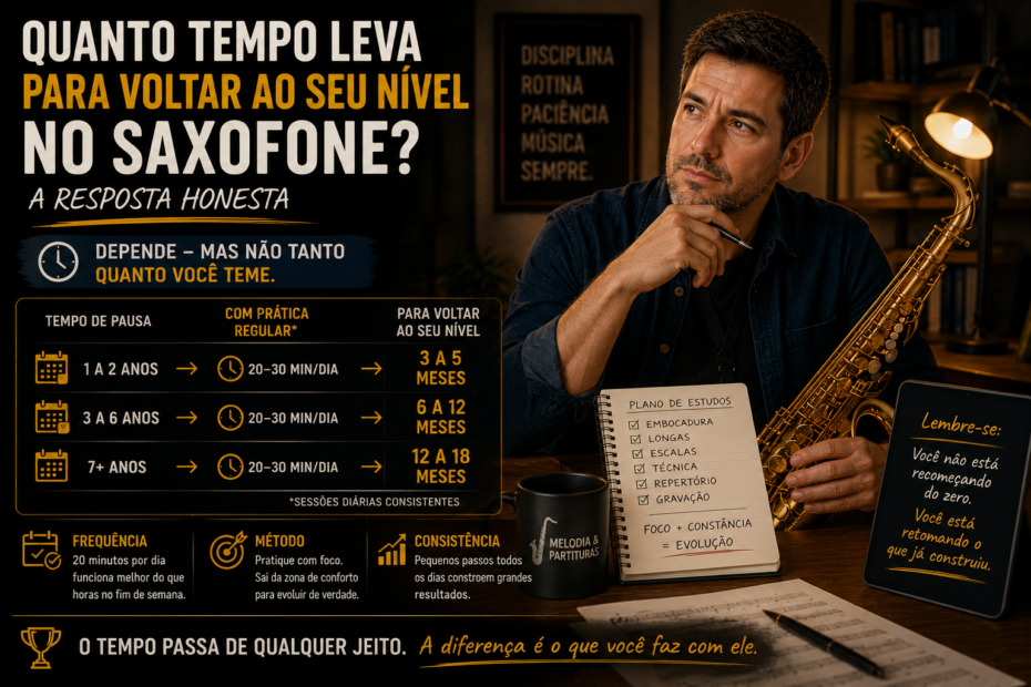quanto tempo leva para voltar a tocar sax