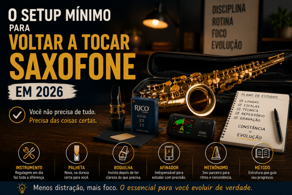 Equipamentos e Setup Para Voltar a Tocar Saxofone (Sem Gastar Muito) setup para voltar a tocar saxofone